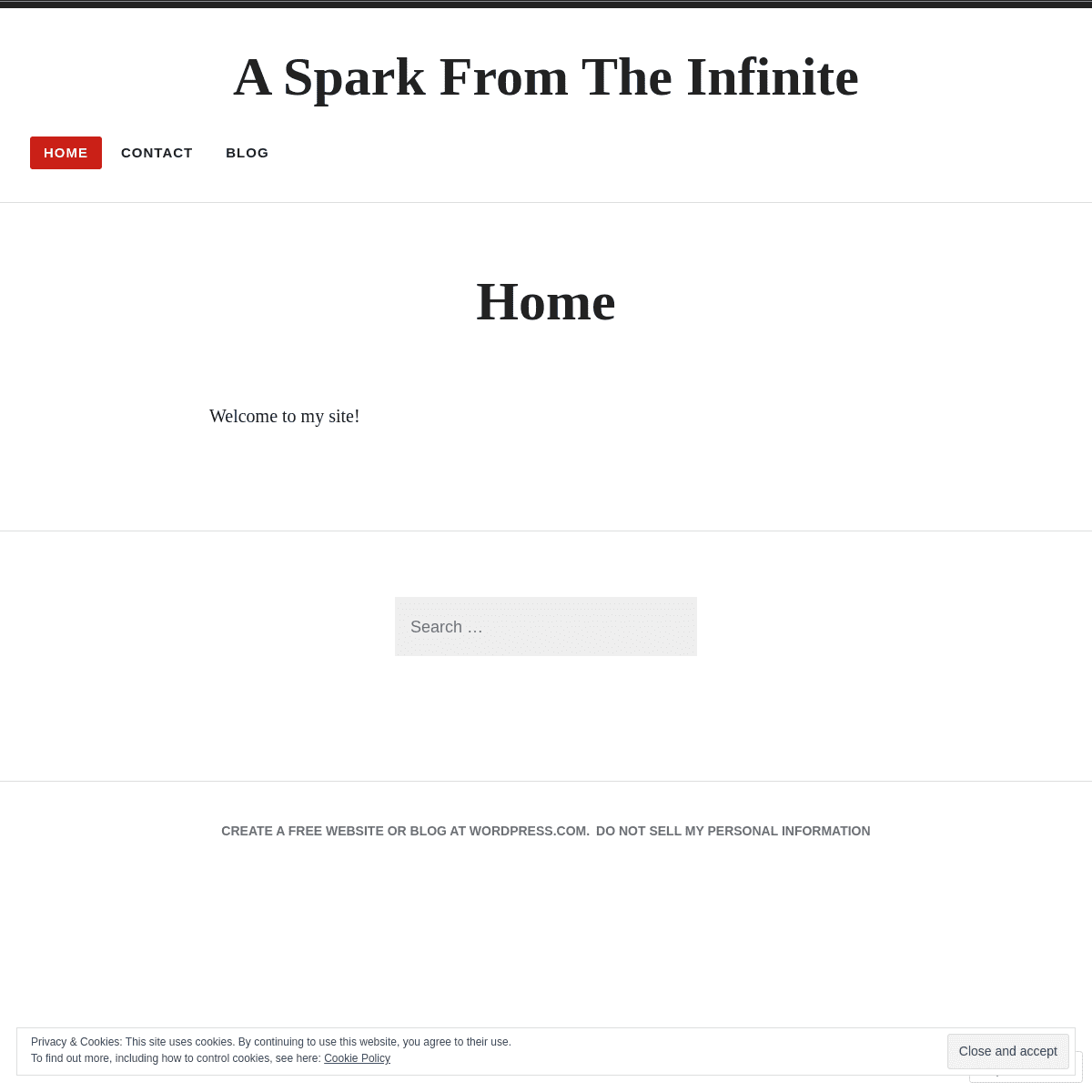 A complete backup of sparkfromtheinfinite.wordpress.com