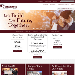 A complete backup of cornerstonebank.com