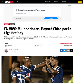 A complete backup of bolavip.com/conmebol/EN-VIVO-Millonarios-vs.-Boyaca-Chico-por-la-Liga-BetPlay-F22-20200214-0039.html