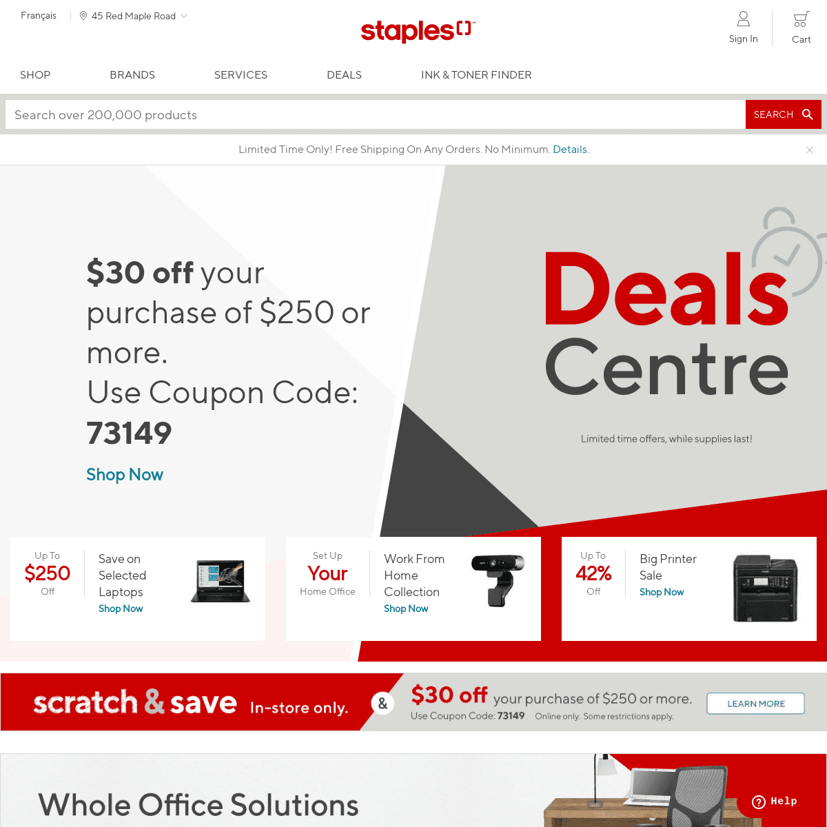 A complete backup of staples.ca