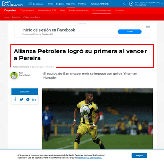 A complete backup of www.rcnradio.com/deportes/futbol-colombiano/alianza-petrolera-logro-su-primera-al-vencer-pereira
