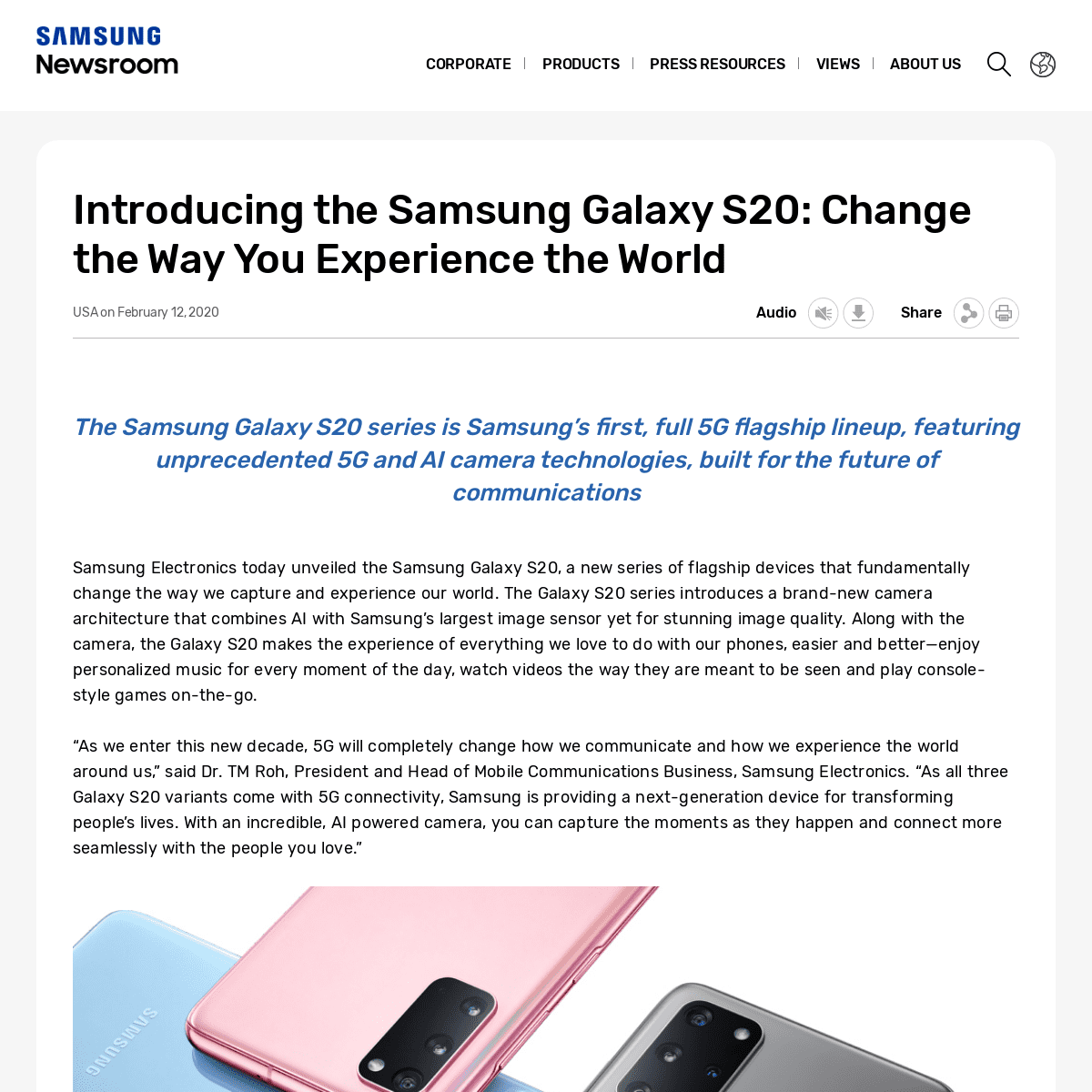 A complete backup of news.samsung.com/global/introducing-the-samsung-galaxy-s20-change-the-way-you-experience-the-world