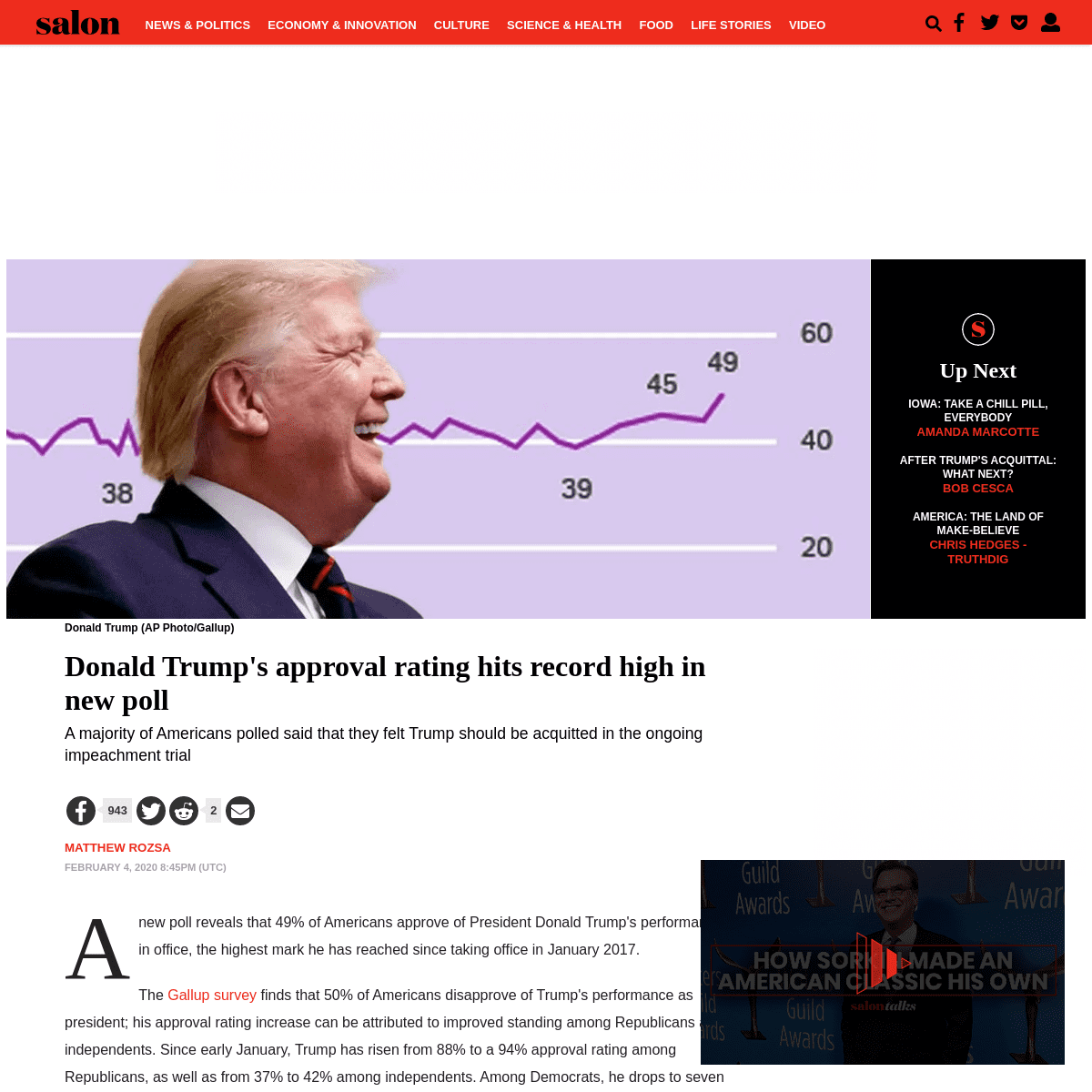 A complete backup of www.salon.com/2020/02/04/donald-trumps-approval-rating-hits-record-high-in-new-poll/