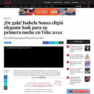 A complete backup of www.ar13.cl/vina-2020/de-gala-isabela-souza-eligio-elegante-look-para-su-primera-noche-en-vina-2020