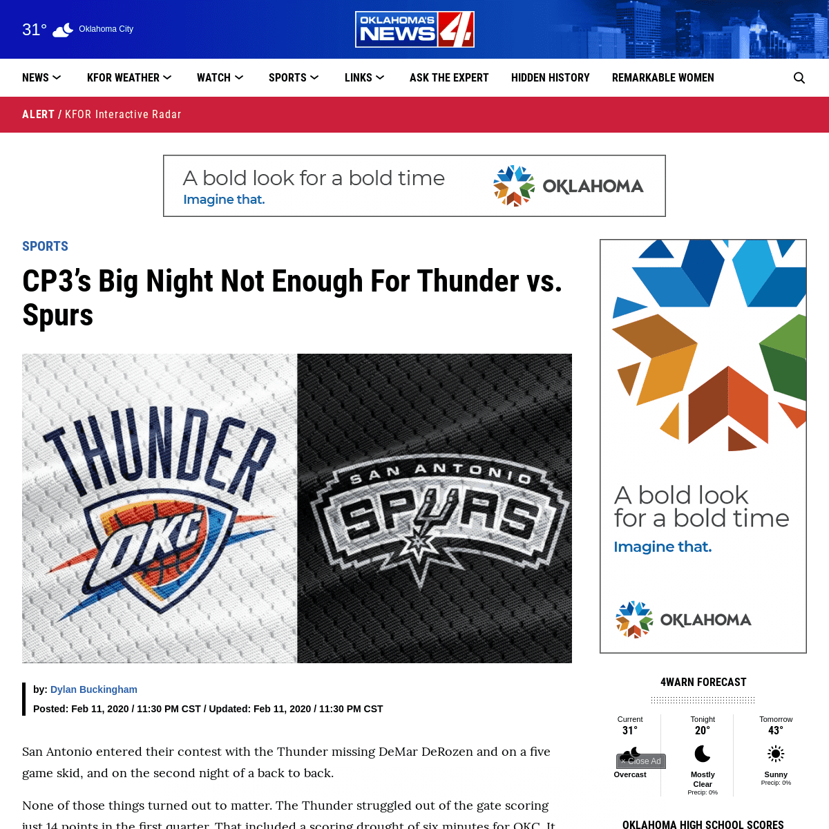 A complete backup of kfor.com/sports/cp3s-big-night-not-enough-for-thunder-vs-spurs/