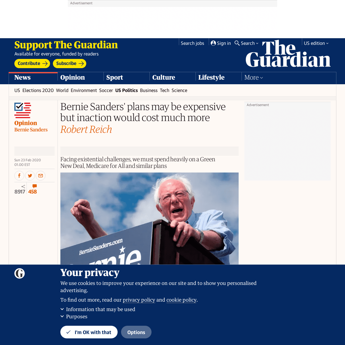 A complete backup of www.theguardian.com/commentisfree/2020/feb/22/bernie-sanders-green-new-deal-medicare-for-all-expensive-inac