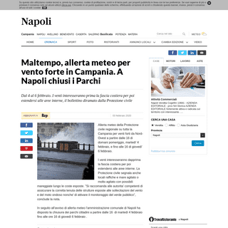 A complete backup of napoli.repubblica.it/cronaca/2020/02/03/news/maltempo_protezione_civile_campania_allerta_per_vento_forte-24