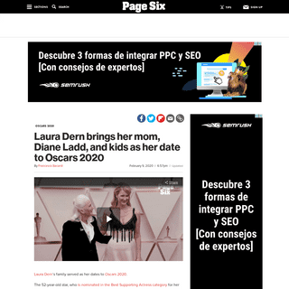 A complete backup of pagesix.com/2020/02/09/laura-dern-brings-her-mom-diane-ladd-and-kids-as-her-date-to-oscars-2020/
