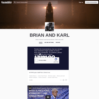 A complete backup of brianandkarl.tumblr.com