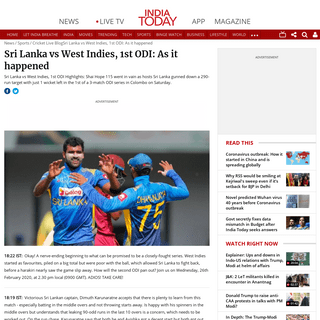 A complete backup of www.indiatoday.in/sports/story/sri-lanka-vs-west-indies-1st-odi-live-cricket-score-updates-1648945-2020-02-