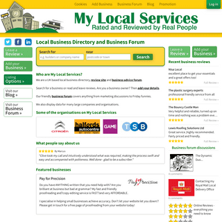 A complete backup of mylocalservices.co.uk