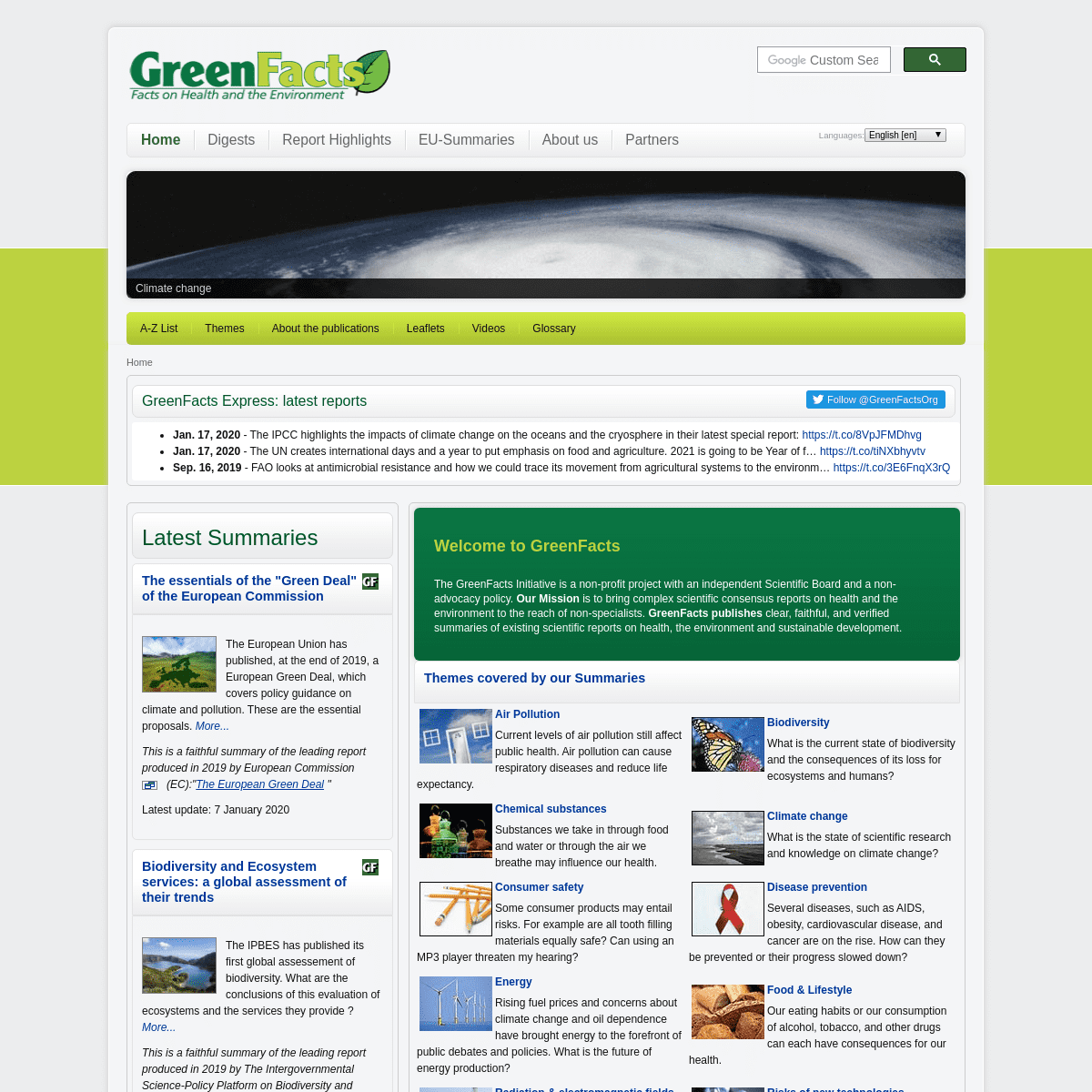 A complete backup of greenfacts.org