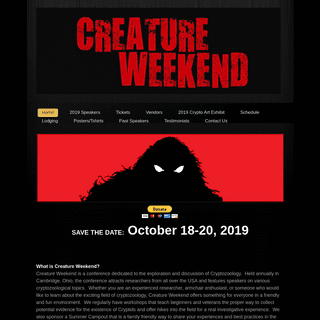 A complete backup of creatureweekend.com