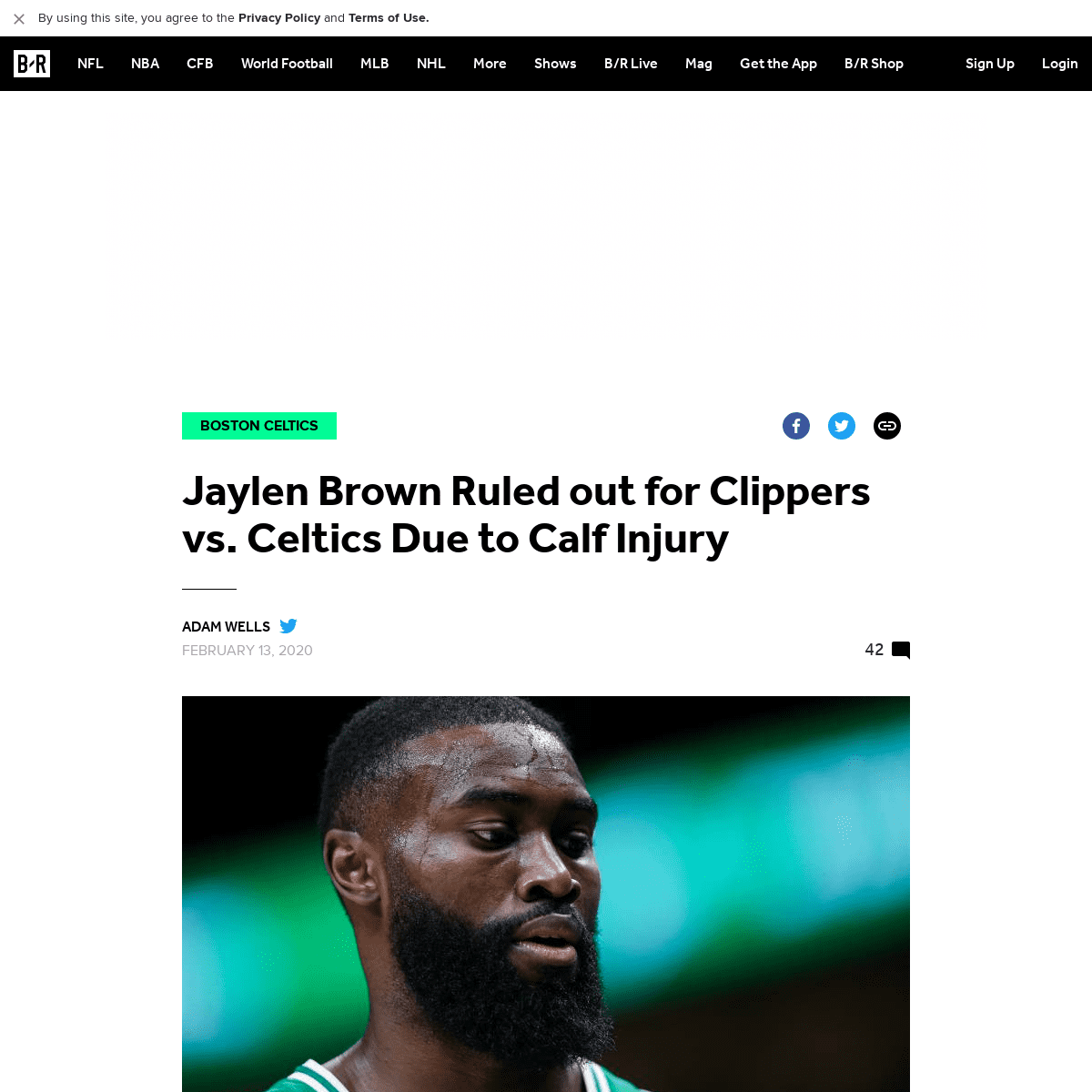 A complete backup of bleacherreport.com/articles/2875066-jaylen-brown-ruled-out-for-clippers-vs-celtics-due-to-calf-injury