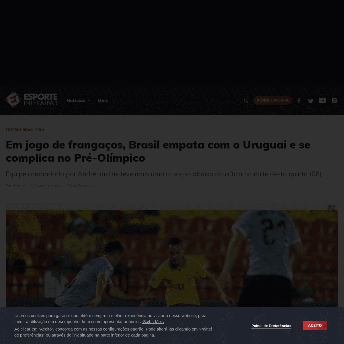 A complete backup of www.esporteinterativo.com.br/futebolbrasileiro/Em-jogo-de-frangaos-Brasil-empata-com-o-Uruguai-e-se-complic