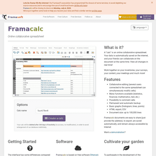 A complete backup of framacalc.org