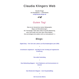 A complete backup of claudia-klinger.de