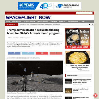 A complete backup of spaceflightnow.com/2020/02/10/trump-administration-requests-funding-boost-for-nasas-artemis-moon-program/
