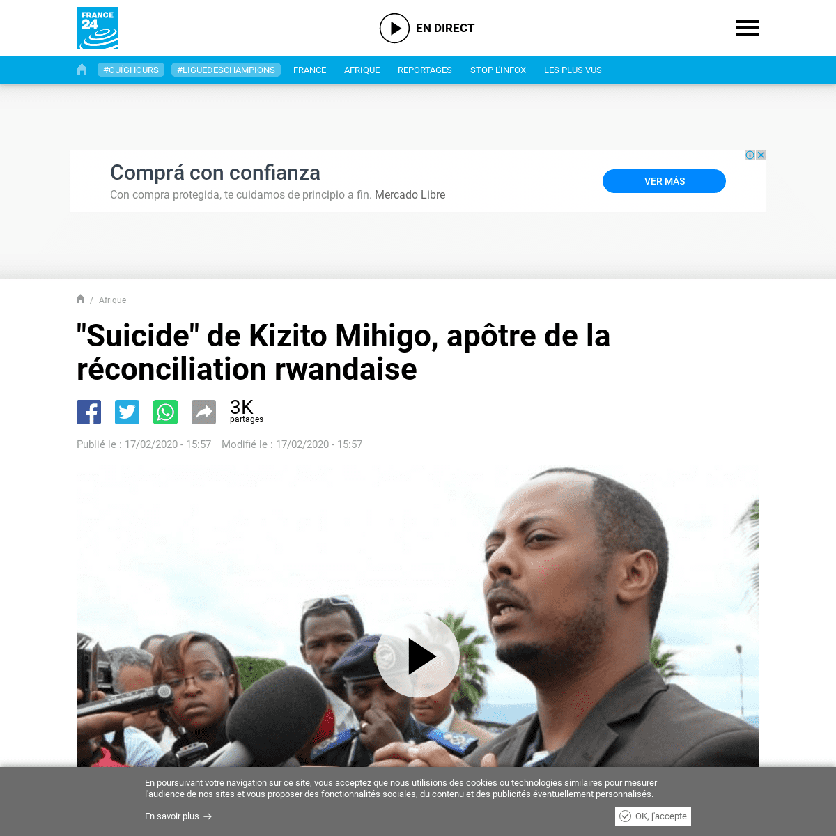 A complete backup of www.france24.com/fr/20200217-rwanda-le-chanteur-engag%C3%A9-kizito-mihigo-s-est-suicid%C3%A9-en-prison