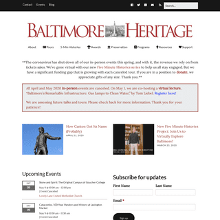 A complete backup of baltimoreheritage.org