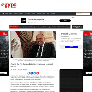 A complete backup of www.egypttoday.com/Article/2/81658/Egypt-the-Netherlands-tackle-relations-regional-issues