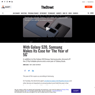 A complete backup of www.thestreet.com/investing/with-galaxy-s20-samsung-makes-its-case-for-the-year-of-5g