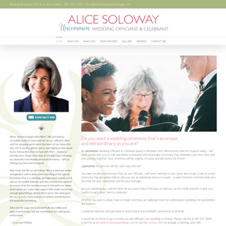 A complete backup of alicesolowayweddings.com