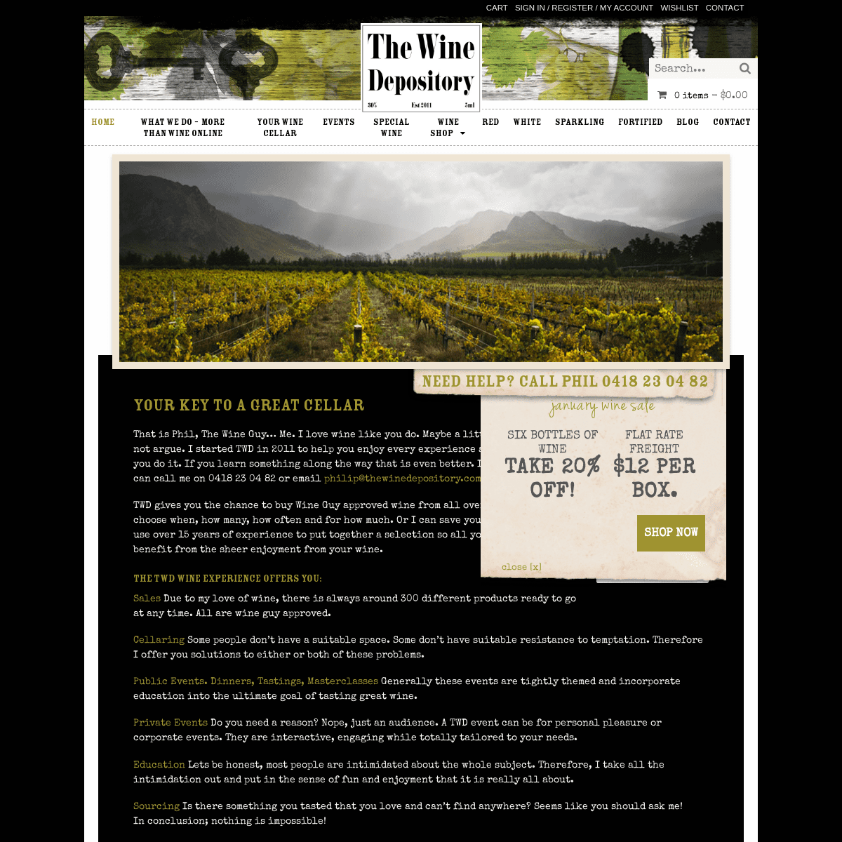 A complete backup of thewinedepository.com.au
