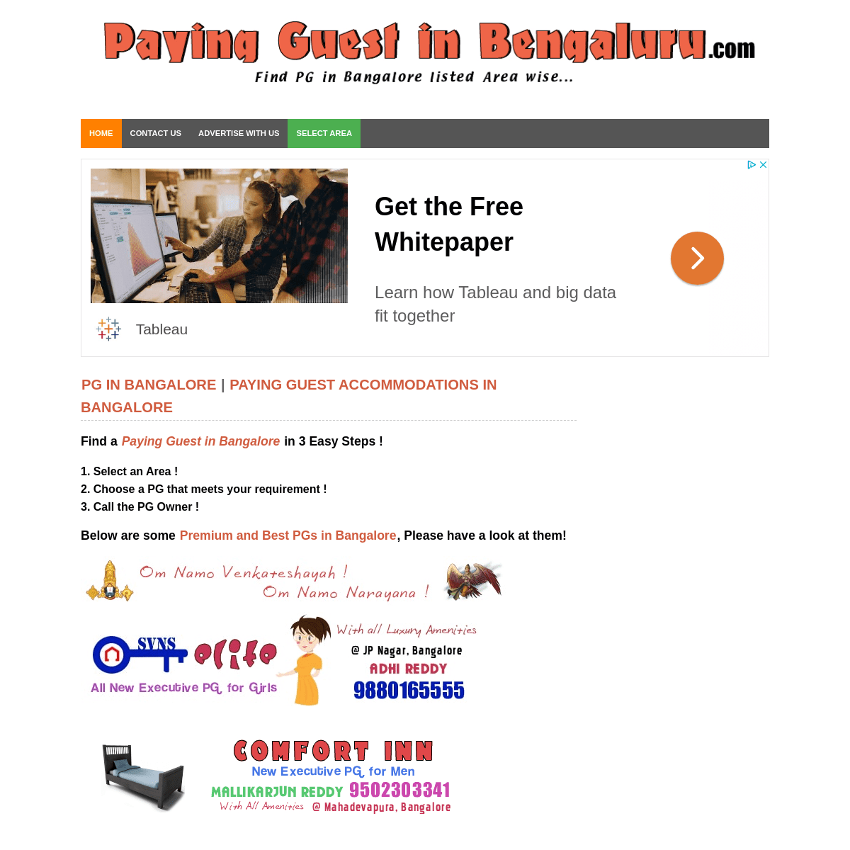 A complete backup of payingguestinbengaluru.com