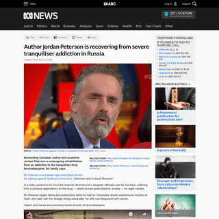 A complete backup of www.abc.net.au/news/2020-02-09/jordan-peterson-is-recovering-from--tranquiliser-addiction/11947500