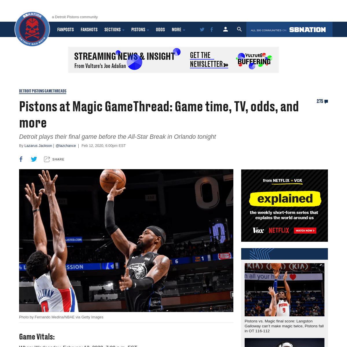 A complete backup of www.detroitbadboys.com/2020/2/12/21135075/pistons-at-magic-gamethread-game-time-tv-odds-and-more