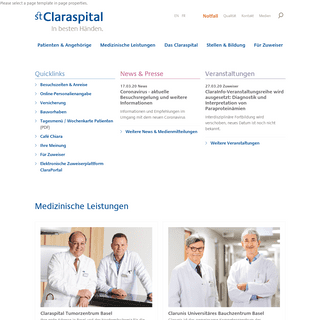 A complete backup of claraspital.ch