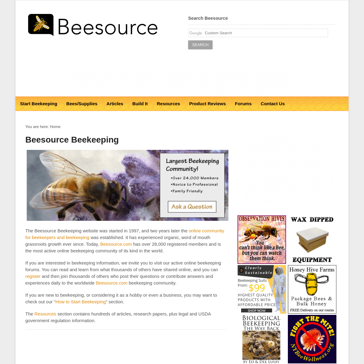A complete backup of beesource.com