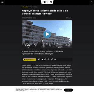 A complete backup of www.open.online/2020/02/20/napoli-demolizione-vela-verde-quartiere-scampia/