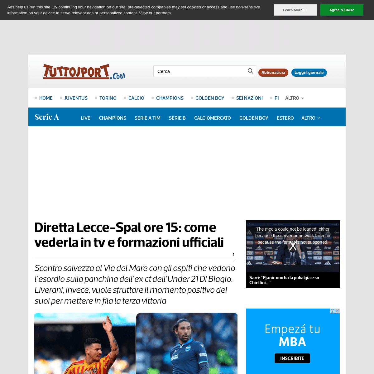 A complete backup of www.tuttosport.com/news/calcio/serie-a/2020/02/15-66762576/diretta_lecce-spal_ore_15_come_vederla_in_tv_e_p