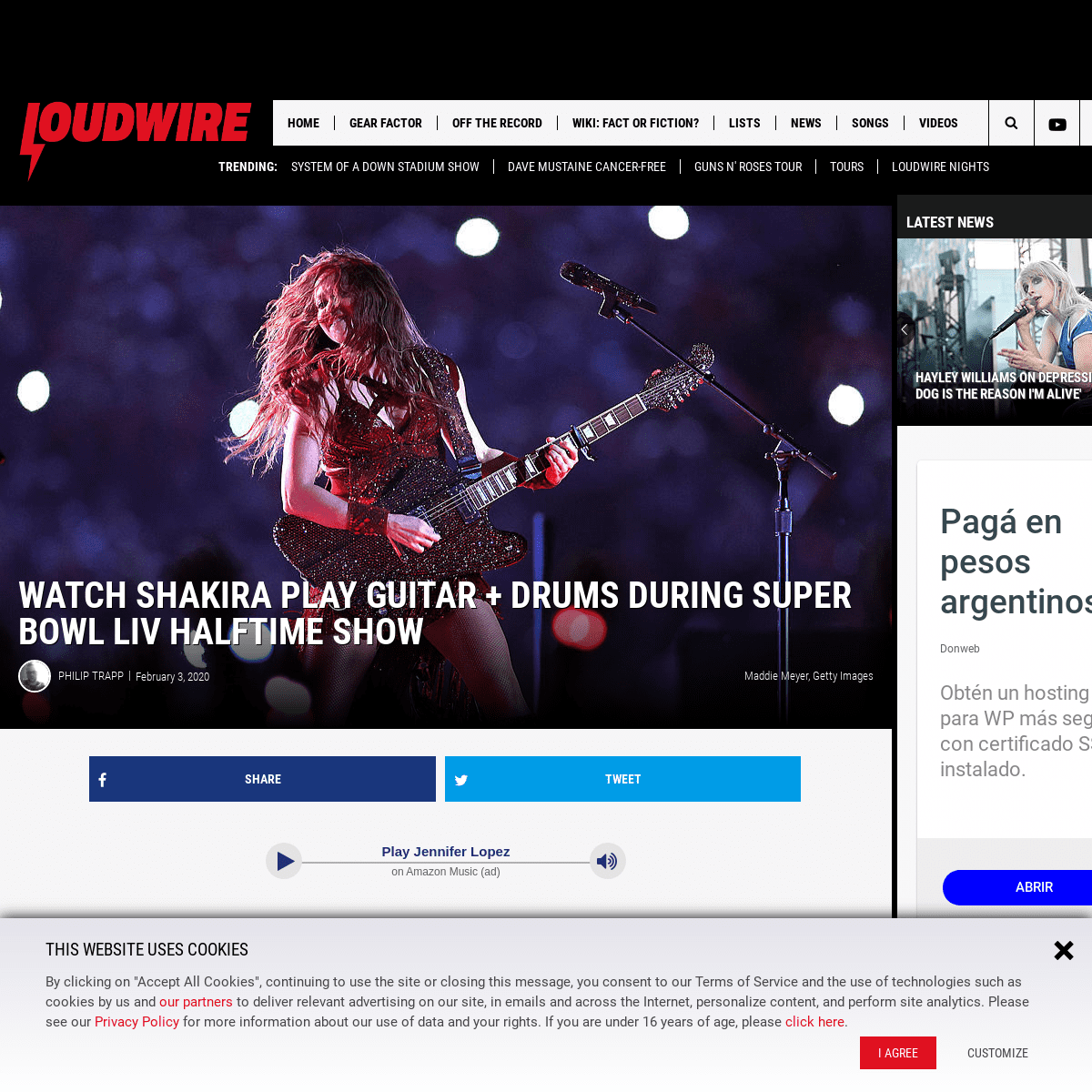 A complete backup of loudwire.com/shakira-plays-guitar-drums-super-bowl-halftime-show/