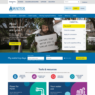 A complete backup of watercorporation.com.au