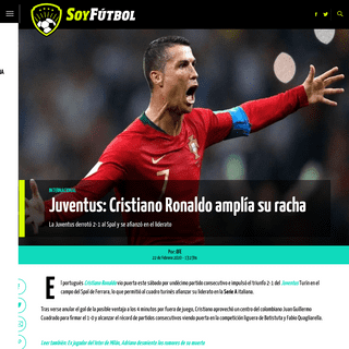 A complete backup of www.soyfutbol.com/internacional/Juventus-Cristiano-Ronaldo-amplia-su-racha-20200222-0029.html