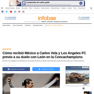 A complete backup of www.infobae.com/america/deportes/2020/02/18/como-recibio-mexico-a-carlos-vela-y-los-angeles-fc-previo-a-su-
