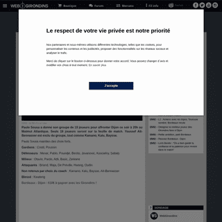 A complete backup of www.webgirondins.com/actualite-girondins-bordeaux-dijon-le-groupe-des-girondins-avec-des-choix-forts-102848