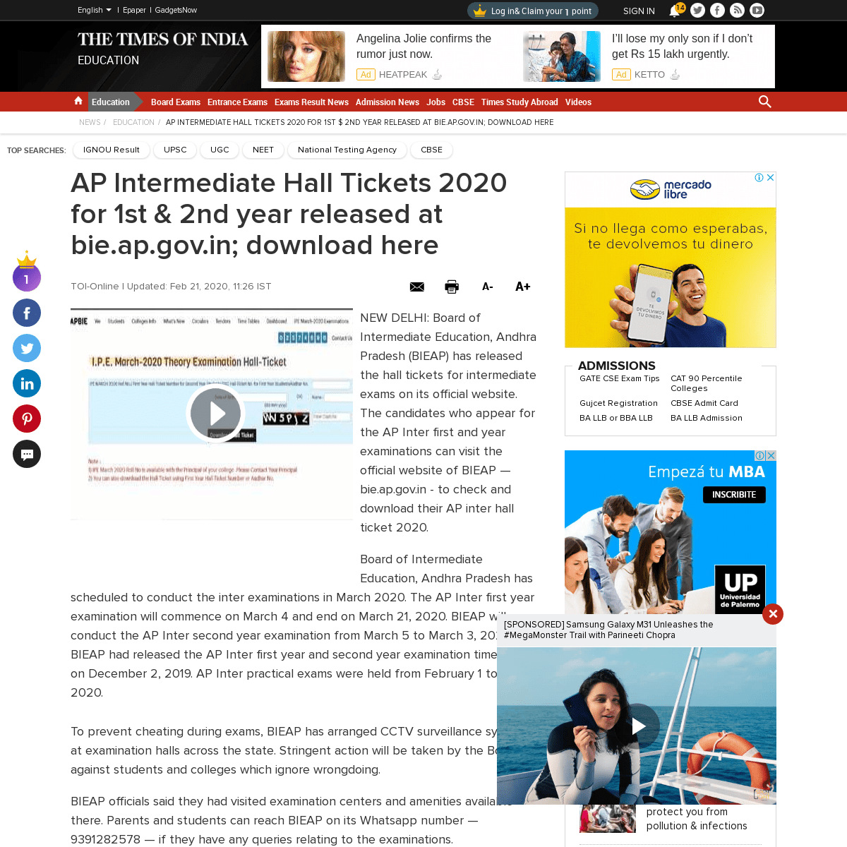 A complete backup of timesofindia.indiatimes.com/home/education/news/ap-intermediate-hall-tickets-2020-for-1st-year-2nd-year-rel