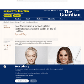 A complete backup of www.theguardian.com/film/2020/feb/13/rose-mcgowan-natalie-portman-a-welcome-slap-in-an-age-of-cuddles