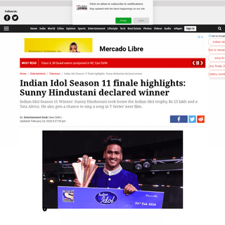 A complete backup of indianexpress.com/article/entertainment/television/indian-idol-season-11-finale-winner-live-updates-6282884