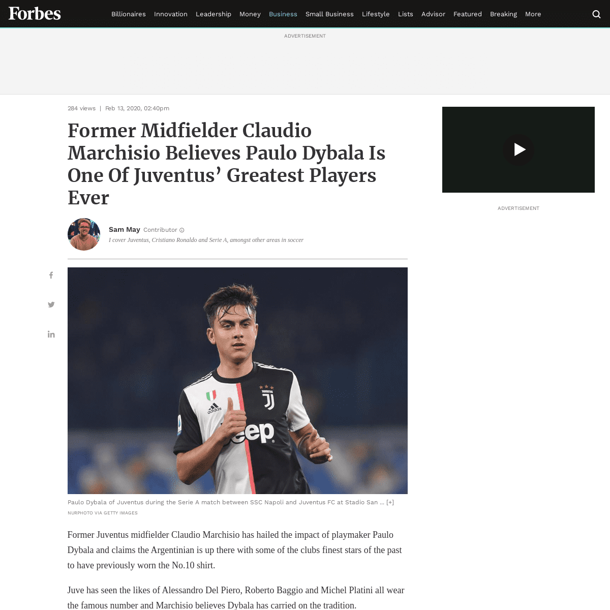 A complete backup of www.forbes.com/sites/sammay/2020/02/13/claudio-marchisio-former-midfielder-believes-paulo-dybala-is-one-of-