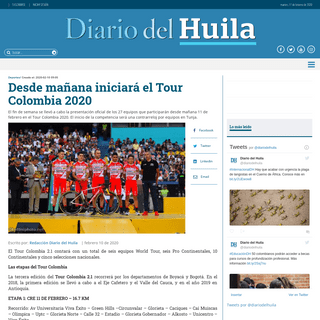 A complete backup of www.diariodelhuila.com/desde-manana-iniciara-el-tour-colombia-2020