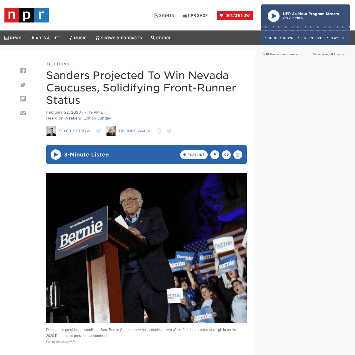 A complete backup of www.npr.org/2020/02/22/808503311/sanders-projected-to-win-nevada-caucuses-solidifing-status-as-front-runner