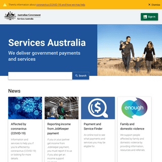 A complete backup of servicesaustralia.gov.au