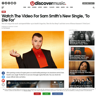 A complete backup of www.udiscovermusic.com/news/sam-smiths-new-single-die/