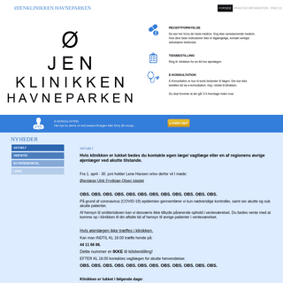 A complete backup of oejenklinik-havneparken.dk