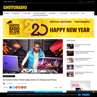 A complete backup of www.ghettoradio.co.ke/dj-evolves-father-thanks-babu-owino-for-taking-care-of-son/